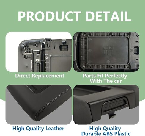 Front Seat Center Console Armrest Lid Black Compatible with 2014-2019 Chevrolet Chevy Silverado Suburban Tahoe, 2014-2019 GMC Sierra Yukon XL,2015-2018 Cadillac Escalade ESV , Replaces# 22881398 in Kuwait