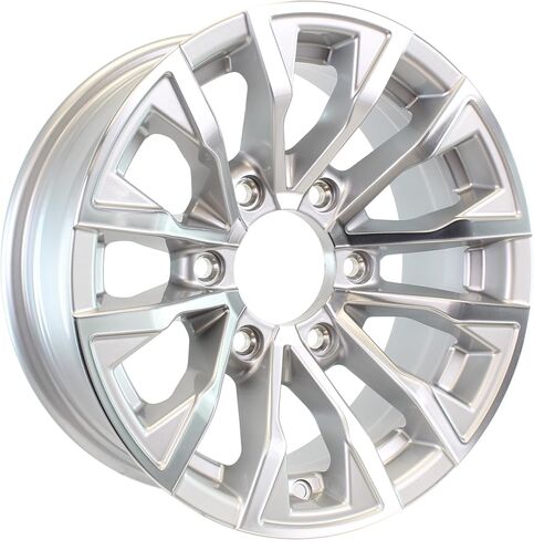Ecustomrim Aluminium Trailer Wheel 15x6 15 "Edge Silver 6 Lug on 5.5" Rim Center Rim in Saudi Arabia