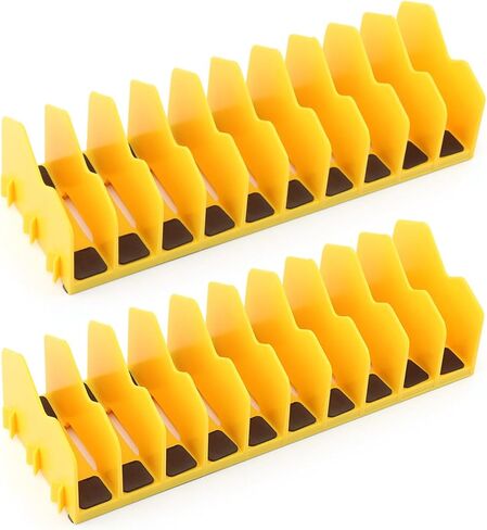 2-Pack Plier Organizer Rack, Pliers Cutters Organizer with Non-Slip Base, 20 Slots Tool Box Organizer, Keep Tools Organized in Drawers(COLOR:yellow) in Saudi Arabia