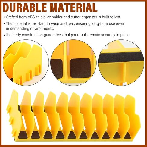 2-Pack Plier Organizer Rack, Pliers Cutters Organizer with Non-Slip Base, 20 Slots Tool Box Organizer, Keep Tools Organized in Drawers(COLOR:yellow) in Saudi Arabia