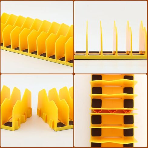 2-Pack Plier Organizer Rack, Pliers Cutters Organizer with Non-Slip Base, 20 Slots Tool Box Organizer, Keep Tools Organized in Drawers(COLOR:yellow) in Saudi Arabia