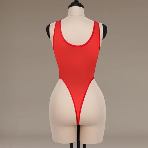 JEERLEEP Womens Sleeveless Shapewear Bikini Leotard Bodysuit Singlet Thong Leotard in Saudi Arabia