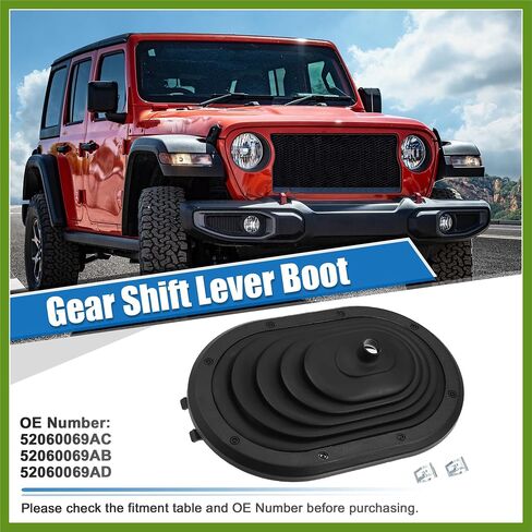 Manual Transmission Gear Shift Lever Boot for Jeep Wrangler 2007 2008 2009 2010 Shift Boot Cover Replaces 52060069AC 52060069AB 52060069AD Vehicle Components in Saudi Arabia