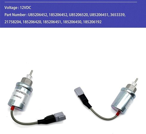 U85206452 Fuel Shut Off Solenoid 185206452 U85206520 for Engine 3011C 3013 402D 403C Stop Solenoid 12VDC in Saudi Arabia