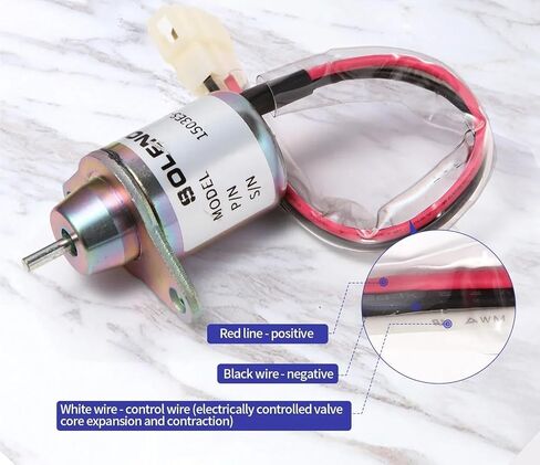 1503ES-12S5SUC5S Fuel Shut Off Solenoid 119653-77950 M806808 for 3TNE84 3TNE88 4TNE84 4TNE88 Engine Stop Solenoid 12V in Saudi Arabia