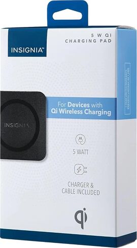 قاعدة شحن لاسلكية معتمدة من Insignia 10 واط Qi لأجهزة Android/iPhone - أسود - الموديل: NS-MWPC10K in Saudi Arabia