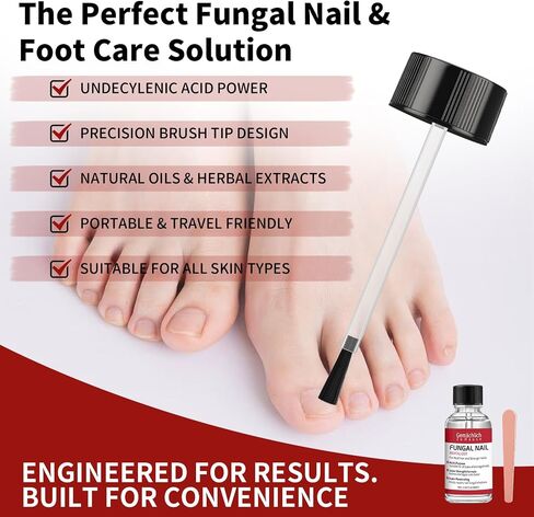 Toenail Fungus Treatment Extra Strength, Nail Fungus Treatment with Undecylenic Acid for Toenail & Fingernails, Antifungal Nail Repair for Athletes Foot, Ingrown, Thick, Broken, Damaged Nail, 30ml in Saudi Arabia