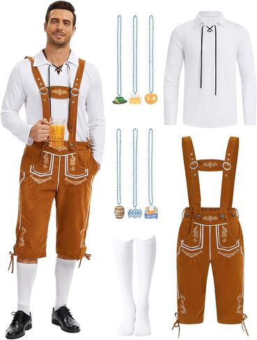 أزياء الأزياء البالغة في مهرجان أكتوبر الرجال البافاريان الأزياء المضحك in Kuwait