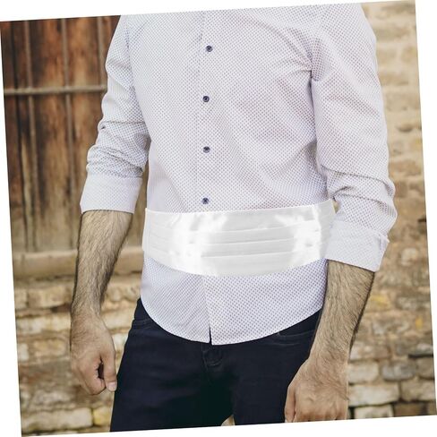 Groomsmen Cummerbund for Suit Formal Waist Band Stylish Accessory for Prom and Tuxedo Elastic and in Saudi Arabia