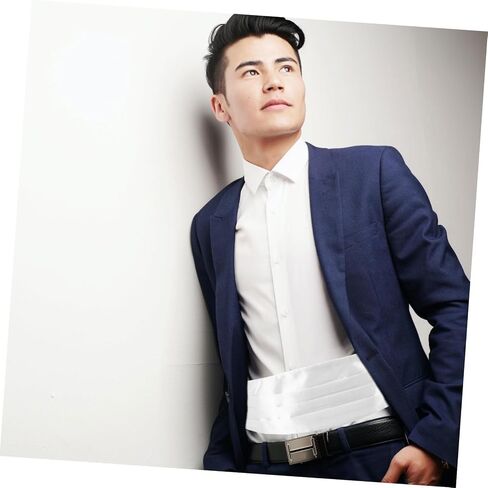 Groomsmen Cummerbund for Suit Formal Waist Band Stylish Accessory for Prom and Tuxedo Elastic and in Saudi Arabia