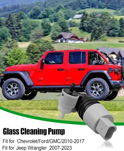 مضخة غسالة الزجاج الأمامي استبدال 84134930 ملائمة ل Chevy GMC Terrain Acura Chrysler Ford Jeep Wrangler Cherokee Gladiator Honda Pilot Odyssey Passport 2007-2023 ، Glass Cleaning Pump مع Grommet in Saudi Arabia