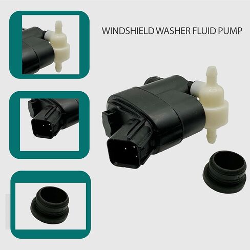 Black Windshield Washer Pump with Grommet Fit for Hyundai Santa Fe 2016-2023 OE 985102W500 985104Z000 Water Washer Fluid Pump for Kia Sorento 1.6L-Gamma-II 2021-2023 in Kuwait