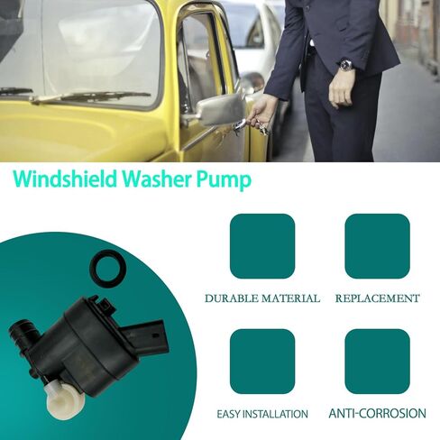 Black Windshield Washer Pump with Grommet Fit for Hyundai Santa Fe 2016-2023 OE 985102W500 985104Z000 Water Washer Fluid Pump for Kia Sorento 1.6L-Gamma-II 2021-2023 in Kuwait