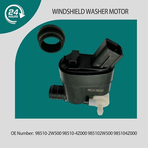 Black Windshield Washer Pump with Grommet Fit for Hyundai Santa Fe 2016-2023 OE 985102W500 985104Z000 Water Washer Fluid Pump for Kia Sorento 1.6L-Gamma-II 2021-2023 in Kuwait