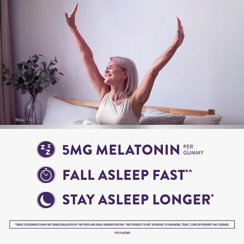 ZzzQuil Pure Zzzs Melatonin Gummies, Melatonin 5mg, Sleep Aid, with Chamomile & Lavender, Melatonin Sleep Gummies, Sleep Aids for Adults, Berry Flavored, 60 Sleep Gummies in Saudi Arabia
