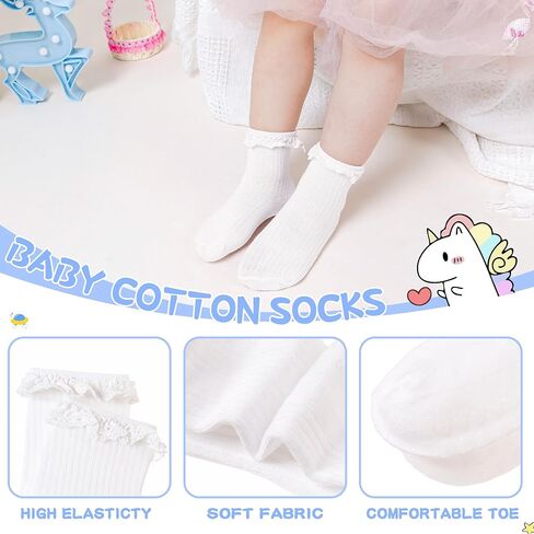 SeeyAN Baby Non Slip Socks Toddler Boys Girls Grips Cotton Anti Skids Crew Cute Cartoon Infant Socks 5 Pairs in Kuwait