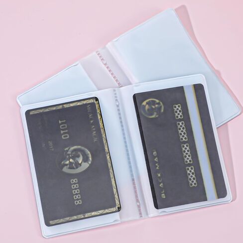 3 Packs 10 Page Wallet Inserts, Pvc Wallet Picture Holder Plastic Credit Card Photo Sleeves Cards Holder Wallets Organizer Card Protectors Wallets Accessories For Men Women (Clear) in Saudi Arabia