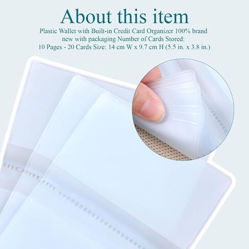 3 Pcs Wallet Inserts for Credit Cards, Plastic Wallet Picture Holder Insert Clear Photo Insert Credit Card Holder Transparent with 6 Page 12 Slots in Saudi Arabia