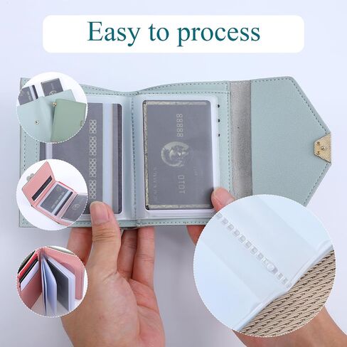 3 Pcs Wallet Inserts for Credit Cards, Plastic Wallet Picture Holder Insert Clear Photo Insert Credit Card Holder Transparent with 6 Page 12 Slots in Saudi Arabia