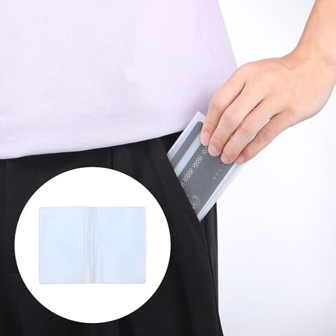 3 Pcs Wallet Inserts for Credit Cards, Plastic Wallet Picture Holder Insert Clear Photo Insert Credit Card Holder Transparent with 6 Page 12 Slots in Saudi Arabia