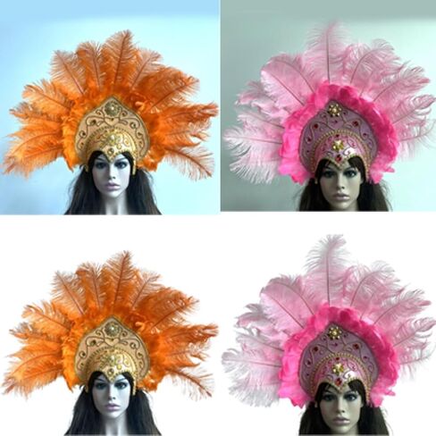 Popular Feathered Hairband Festival Costume Props Headband 20S Headdress Carnivals Party Celebration Props Headpiece in Kuwait