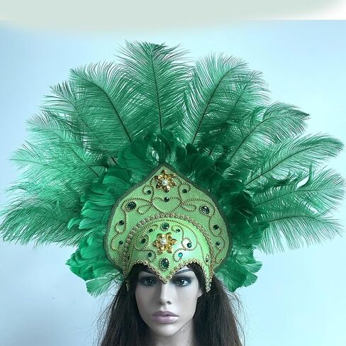 Popular Feathered Hairband Festival Costume Props Headband 20S Headdress Carnivals Party Celebration Props Headpiece in Kuwait