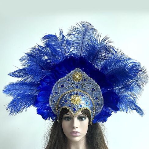 Popular Feathered Hairband Festival Costume Props Headband 20S Headdress Carnivals Party Celebration Props Headpiece in Kuwait