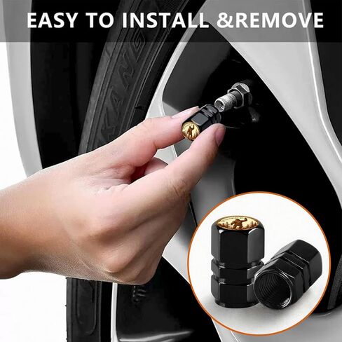 4ack Mandala Tire Valve Stem Caps for Cars Trucks SUV Motorcycles Bicycles Mandala Car Accessories Decor Anodized Aluminum Tire Mouth Air Cap Cover Bike Valve Caps Datura Gifts for Women Men in Saudi Arabia