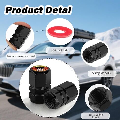4ack Mandala Tire Valve Stem Caps for Cars Trucks SUV Motorcycles Bicycles Mandala Car Accessories Decor Anodized Aluminum Tire Mouth Air Cap Cover Bike Valve Caps Datura Gifts for Women Men in Saudi Arabia