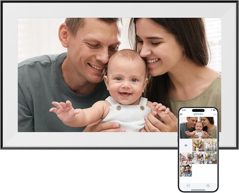 Dragon Touch Modern 15 Pro Digital Picture Frame, 15.6" FHD Touch Screen 1200P WiFi Digital Photo Frame Instant Share Photos and Videos via App, Email, Cloud, Portrait and Landscape in Saudi Arabia