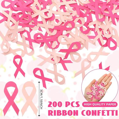Breast Cancer Awareness Pumpkin Decorations 9 Pcs Hot Pink Artificial Pumpkins 200 Ribbon Confetti Bulk Large Deep Pink Foam Pumpkins for Fight Cancer Fundraisers Charity Party Supplies in Saudi Arabia