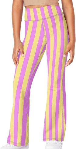Kids Cute Print Summer Athletic Soft Outfits Yoga Pants for Girls Bell Bottom Flare Leggings High Waist Trouser in Saudi Arabia