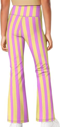 Kids Cute Print Summer Athletic Soft Outfits Yoga Pants for Girls Bell Bottom Flare Leggings High Waist Trouser in Saudi Arabia