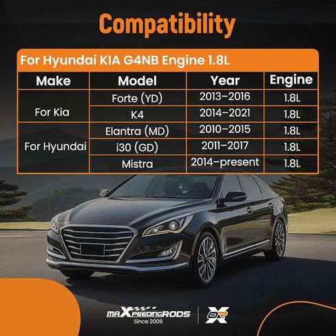 MaxPeedingRods G4NB 1.8L إصلاح المحرك مجموعة إعادة البناء ، العمود المرفقي و Con Rods لـ Hyundai Elantra I30 Mistra ، ل Kia Forte K4 ، 23110-2E711 622v6-2eh00 in Saudi Arabia