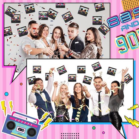 Yalikop 60 PCS 80s 90s زخارف الحفلات الحزب الرجعية الحفلات شريط الكاسيت القاطعات السبعينيات من السبعينيات من القرن in Kuwait