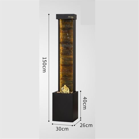 Decor Modern Luxury Flowing Ornaments Attract Wealth, Living Room, Office Decoration, Floor to Ceiling Water Curtain Wall, Circulating Fountain for Entryway in Saudi Arabia