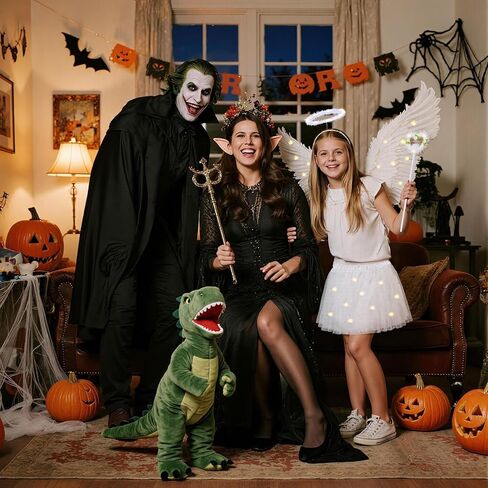 4pcs قادت زي الملاك للفتيات في سن المراهقة البالغين الهالوين أجنحة hola wand tutu التنورة الحزب لباس الملابس in Kuwait