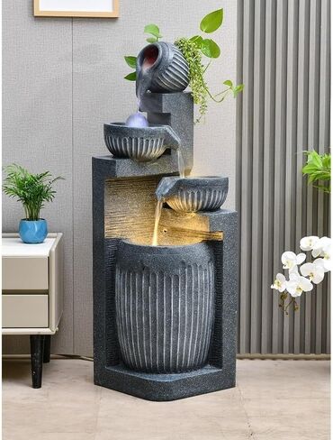 Decor Light Luxury Feng Shui Ball Water Ornaments Circulating Water Modern Simple Living Room Office Floor Fountain Decoration for Entryway in Saudi Arabia