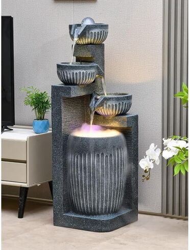 Decor Light Luxury Feng Shui Ball Water Ornaments Circulating Water Modern Simple Living Room Office Floor Fountain Decoration for Entryway in Saudi Arabia