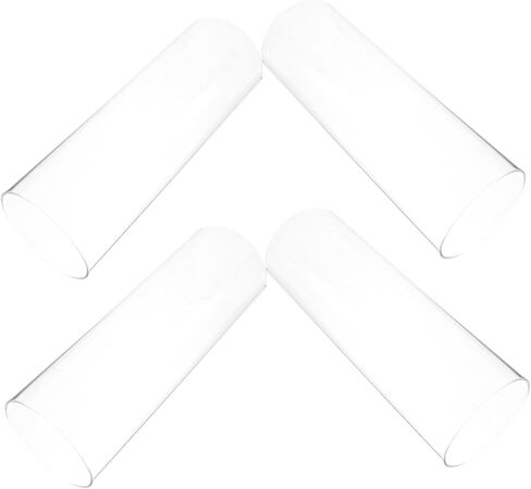 4pcs شمعة زجاجية مقاومة للرياح تغطي ظلال شمعة أسطوانية لأصحاب الزجاج الديكور المنزلي لحفلات الزفاف والأحداث in Kuwait