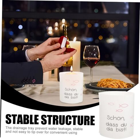 LIFKOME 8pcs Plastic Cylinder Candle Covers Rustic Candle Holder for Wedding Party Decorative Tube Shades in Saudi Arabia
