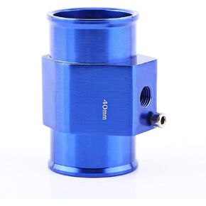 Universal Water Temp Joint Pipe, Keenso Aluminum Water Temp Temperature Joint Pipe Gauge Radiator Hose Adapter, Blue 26mm - 40mm (40mm)