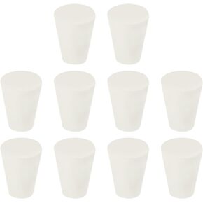 MECCANIXITY Rubber Tapered Plug 18mm to 24mm Solid Test Tubes Bungs Stopper Black for Lab Home 10 Pieces