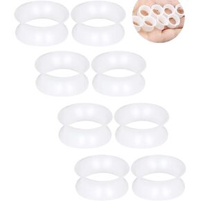 10G 8G 6G 4G 2G 0G 00G 12mm 14mm 16mm 18mm 20mm White Silicone Gauges Tunnels Plugs Earrings for Ear Thin Double Flared Rubber Gauges Tunnels Flexible Tunnel Ear Tunnel Earrings Women Men