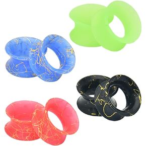 Soft Silicone Ear Gauges Flesh Tunnels Plugs Stretchers Expander Double Flared Flesh Tunnels Ear Piercing Jewelry for Women Men