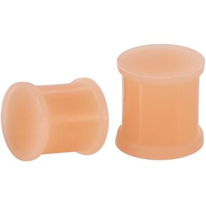 NewkeepsR Silicone Hider Flesh Skin Tone Double Flared Plug, Hide Ear Lobe Piercings for Work