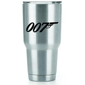 James Bond 007 Vinyl Decals Stickers (2 Pack!!!) | Tumbler Coffee and Insulated Cups | Decals Only! Cup not Included! | 2-4.5 X 1.5 inch Black Decals | KCD1063