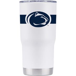 Gametime Sidekicks Penn State 20oz White Tumbler - Officially Licensed, 18/8 Stainless Steel, Double-walled, Vacuum-insulated, UV LED Printed Logos, Sweatless, Stays Hot/Cold - 360 Wrap