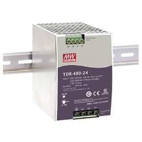 Three Phase Industrial DIN Rail Power Supply, 24V 20A 480W