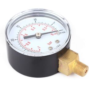 Air Vacuum Gauge, Convenient Practical Oil Vacuum Gauge 1/8 BSPT Connection for Water for Gas for Oil